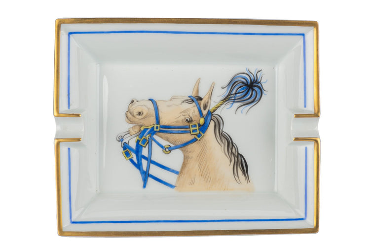 Hermès "Paris Cheval" Porcelain Ashtray