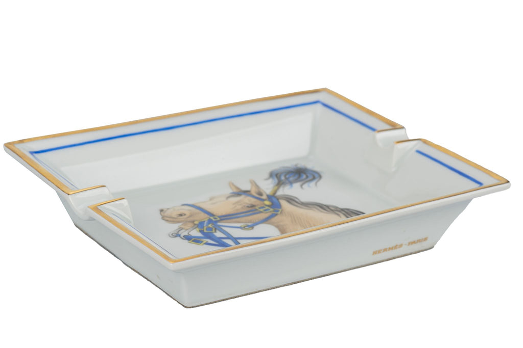 Hermès "Paris Cheval" Porcelain Ashtray
