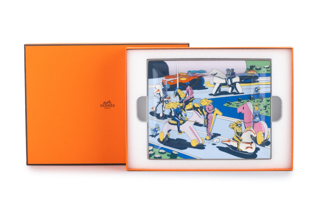 Hermès NIB Locomotion Porcelain Ashtray
