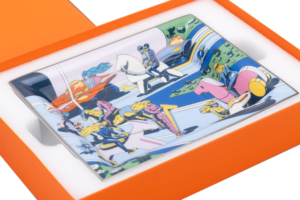 Hermès NIB Locomotion Porcelain Ashtray