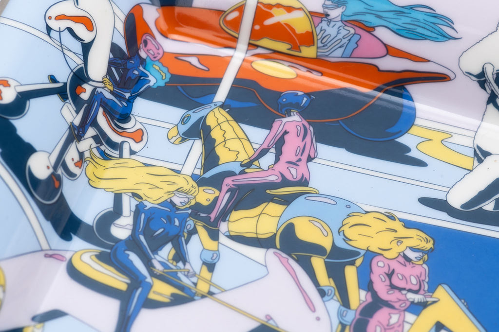 Hermès NIB Locomotion Porcelain Ashtray