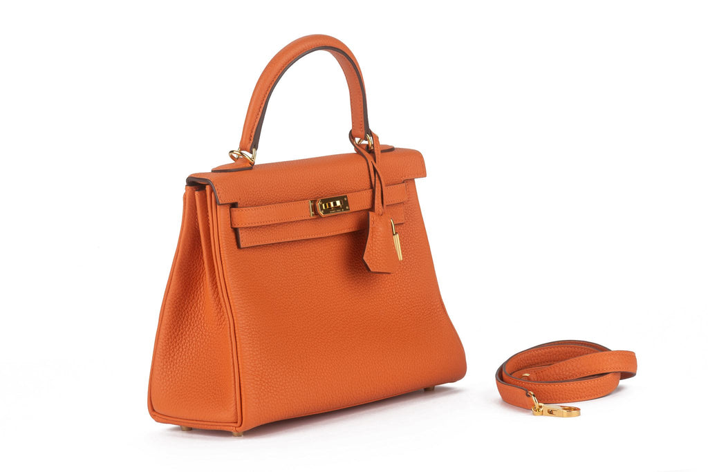 Hermès Kelly 25 Retournè Orange Togo