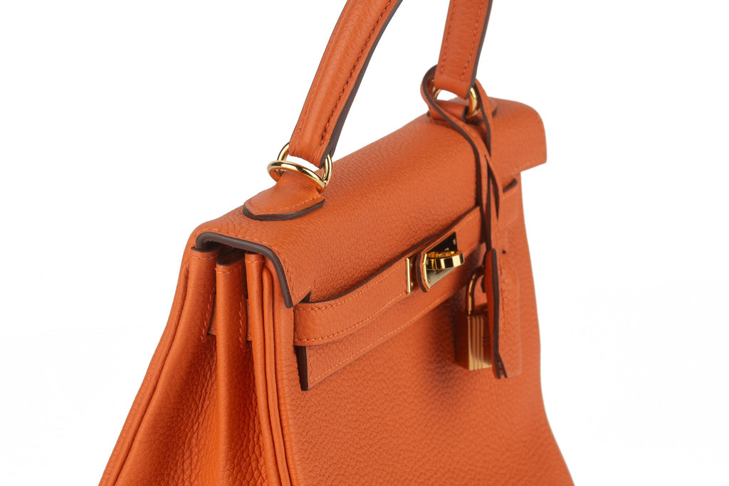 Hermès Kelly 25 Retournè Orange Togo