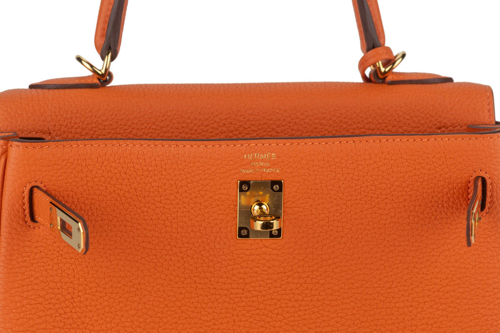 Hermès Kelly 25 Retournè Orange Togo