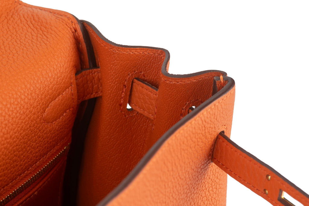 Hermès Kelly 25 Retournè Orange Togo