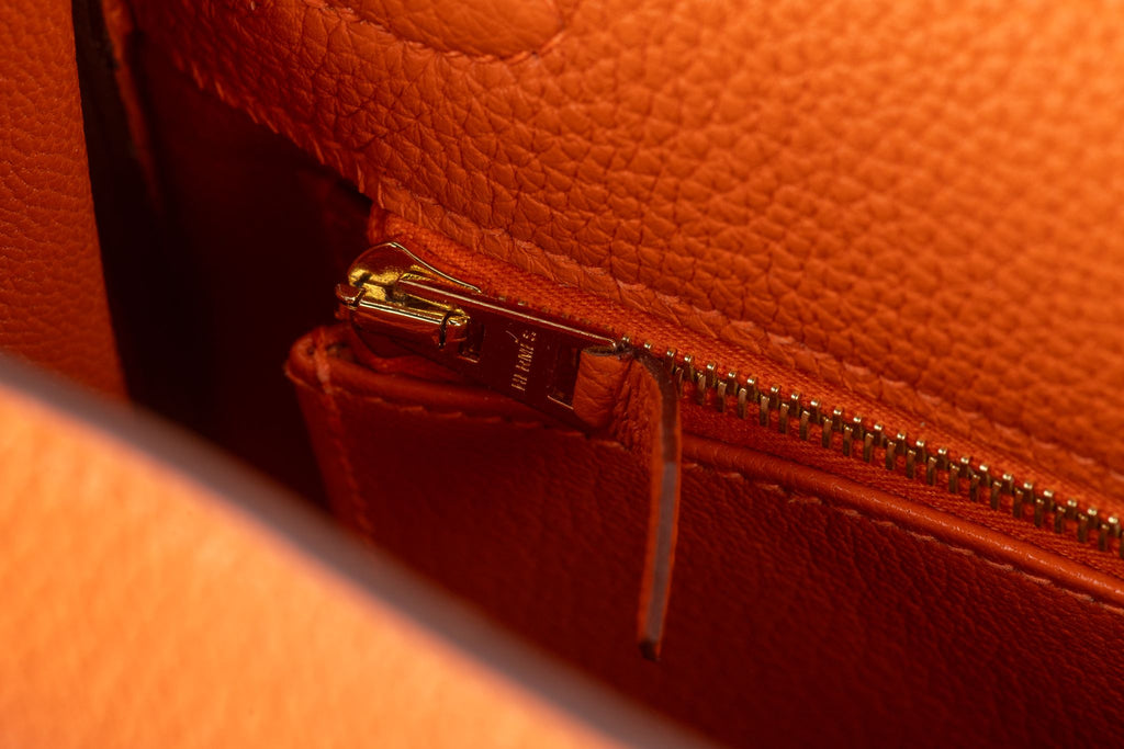 Hermès Kelly 25 Retournè Orange Togo