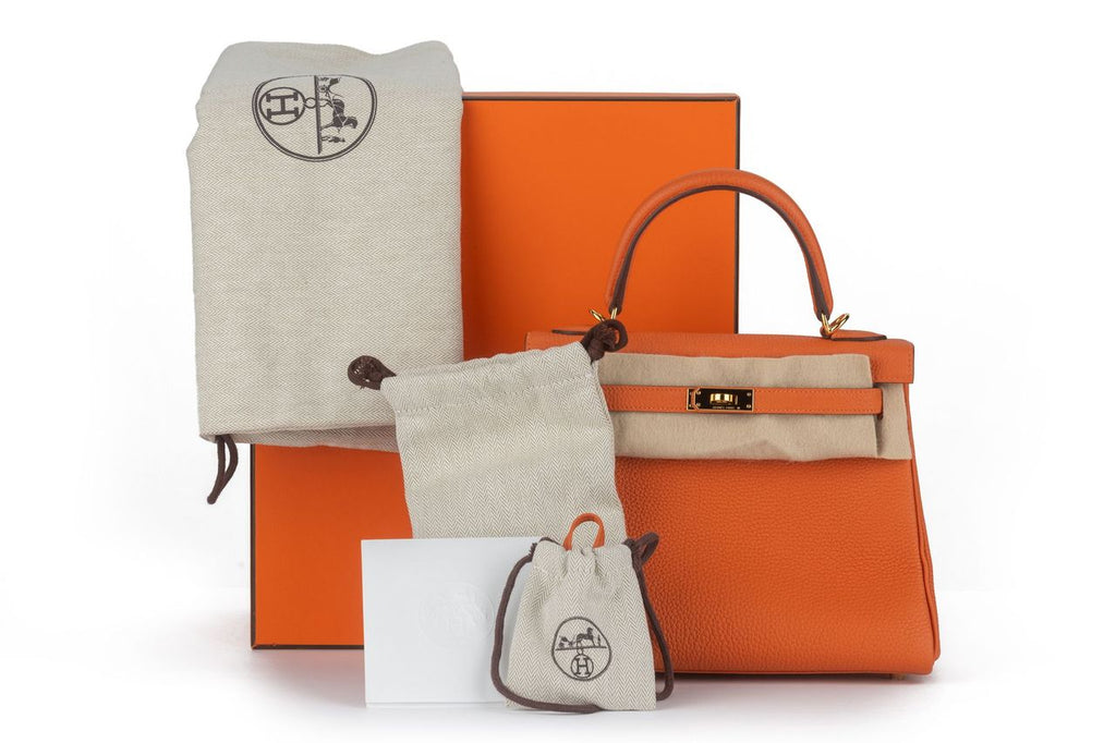 Hermès Kelly 25 Retournè Orange Togo