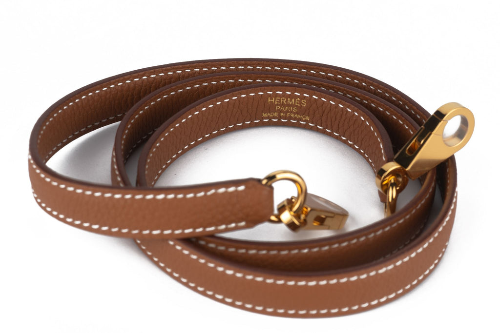 Hermès  New Kelly 25 Retournè Gold Togo