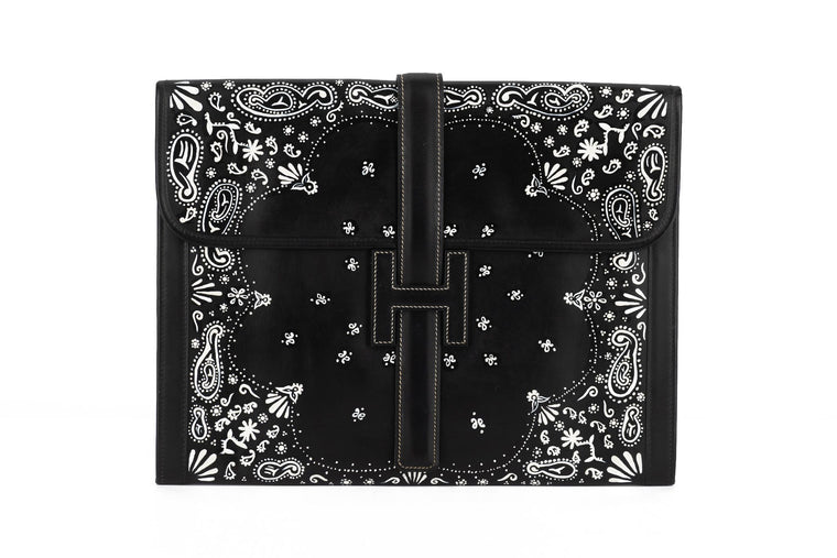 Hermès Black Box Jige Clutch Bandana Bag