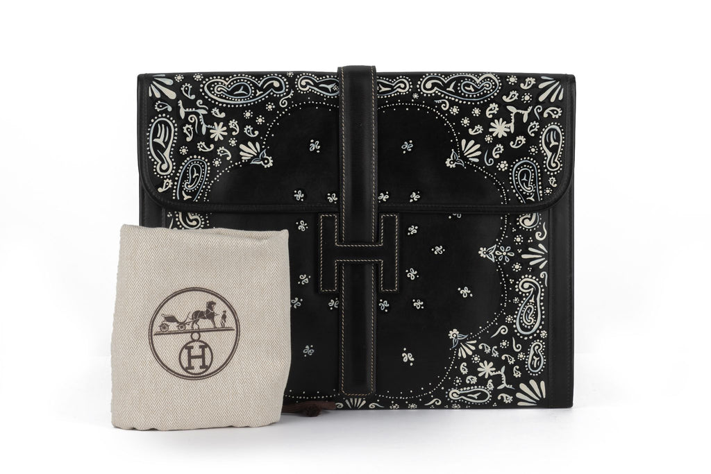 Hermès Black Box Jige Clutch Bandana Bag