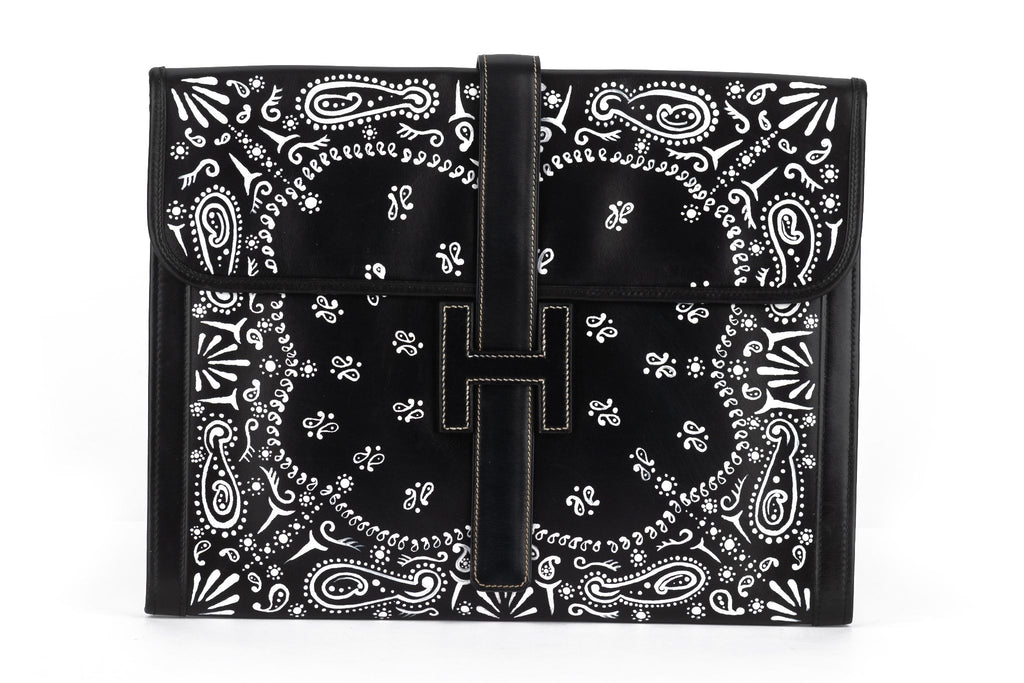 Hermès Black Box Jige Clutch Bandana Bag