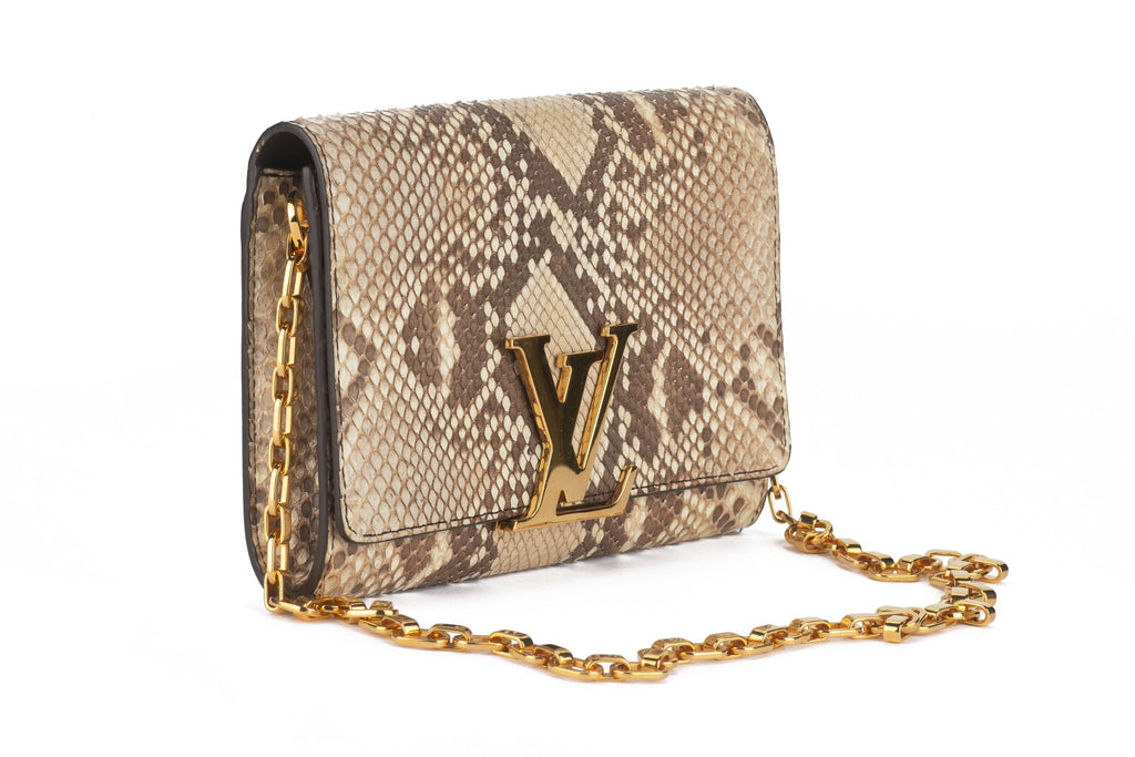 Louis Vuitton Beige Python Louise GM