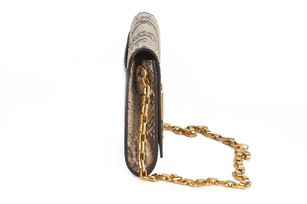 Louis Vuitton Beige Python Louise GM