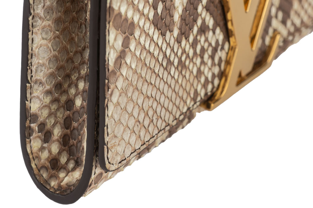 Louis Vuitton Beige Python Louise GM