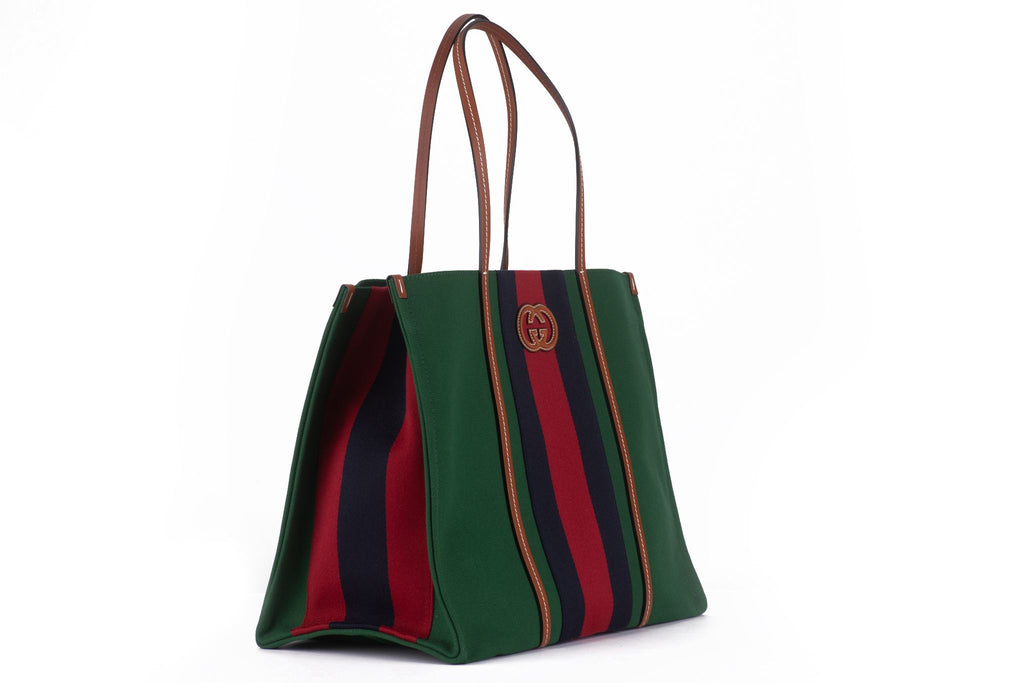 Gucci Interlocking G Green Tote Bag New