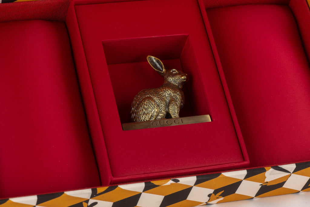 Gucci Red Rabbit Paperweight Jewelry Box
