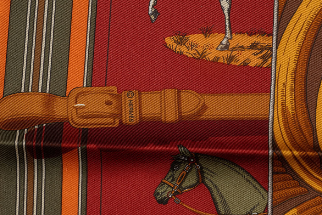 Hermès "Carré en Carrés" Rare Silk Scarf