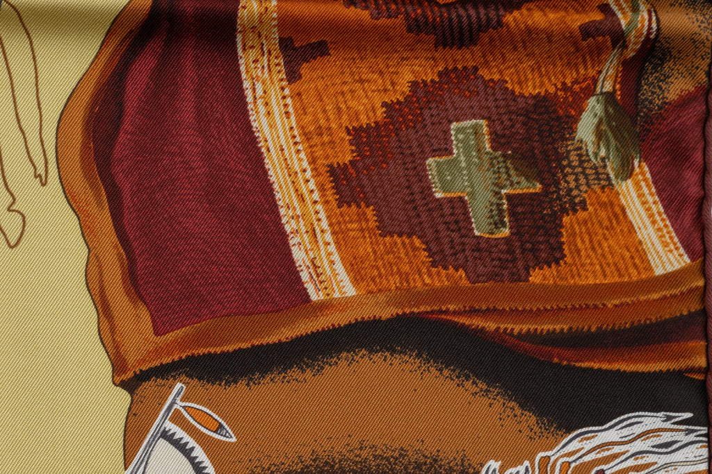 Hermès "Carré en Carrés" Rare Silk Scarf