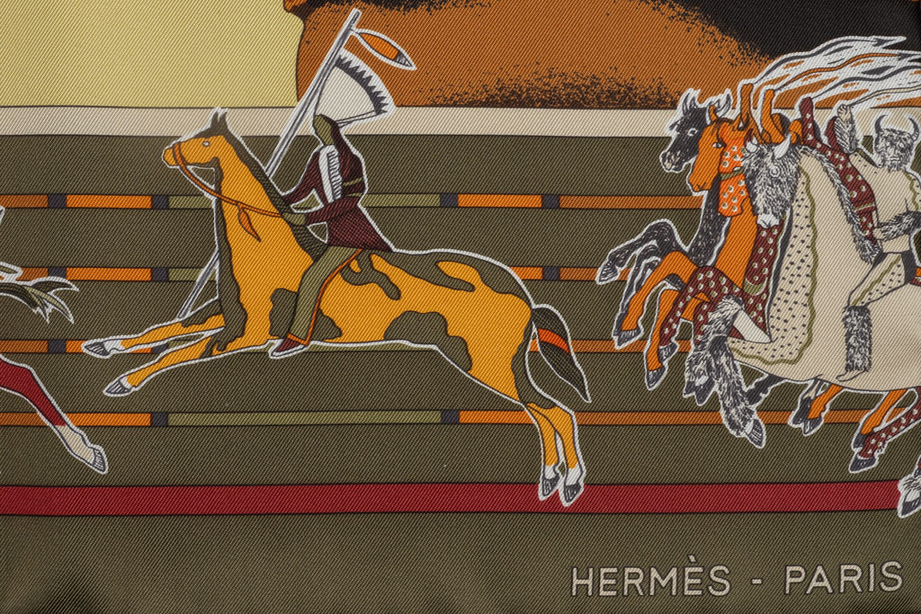 Hermès "Carré en Carrés" Rare Silk Scarf