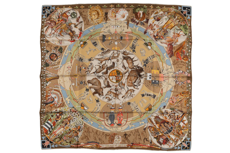 Hermès "Les Mythologies Des Homme" Scarf