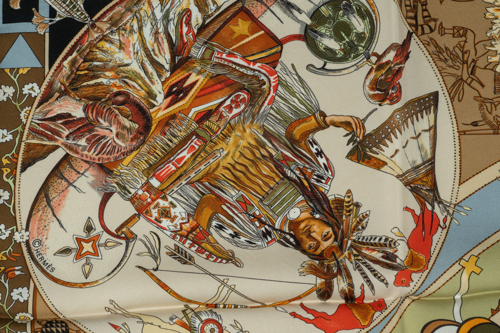 Hermès "Les Mythologies Des Homme" Scarf