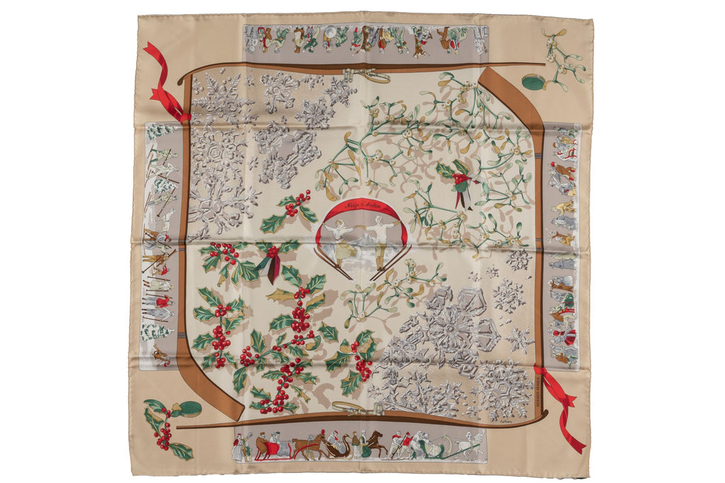 Hermès "Neige d' Antan" Silk Scarf