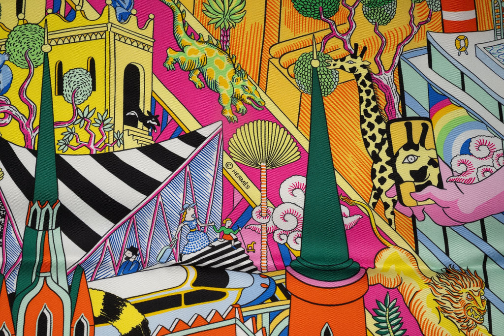 Hermès "Animapolis" Silk Shawl NEW