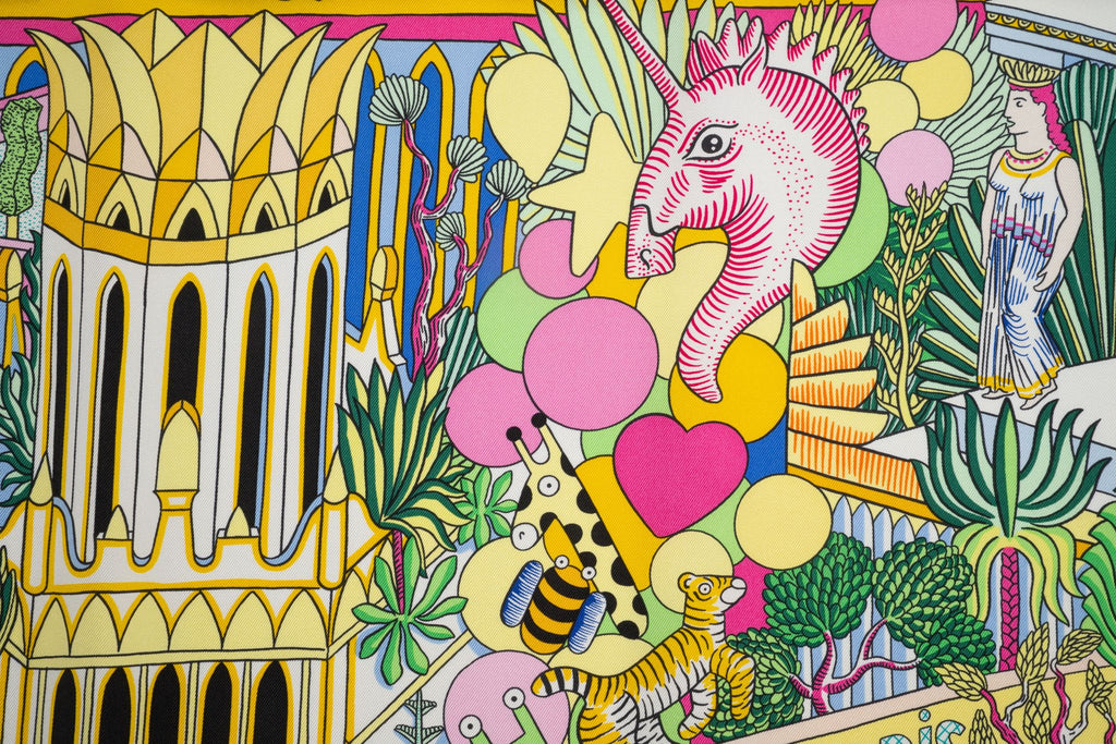 Hermès "Animapolis" Silk Shawl NEW