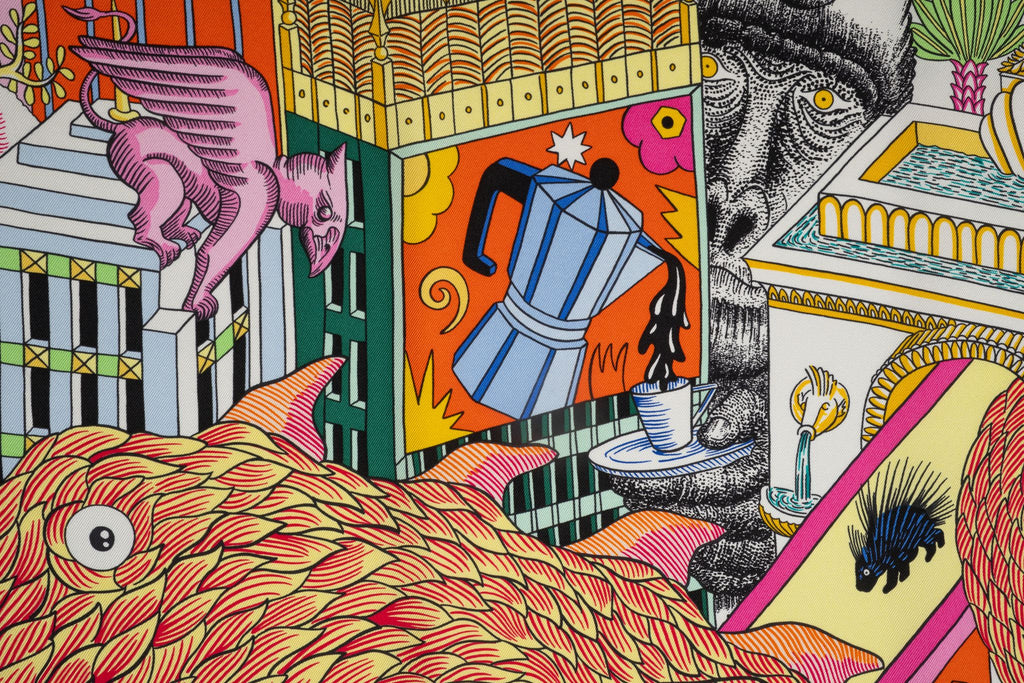 Hermès "Animapolis" Silk Shawl NEW