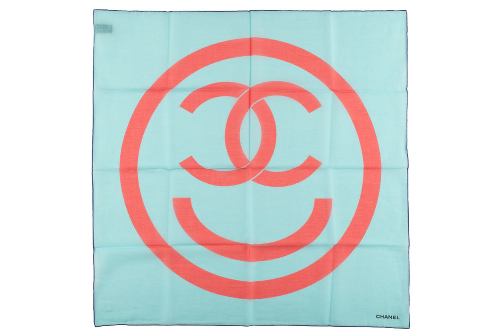 Chanel New Aqua CC Cotton Scarf