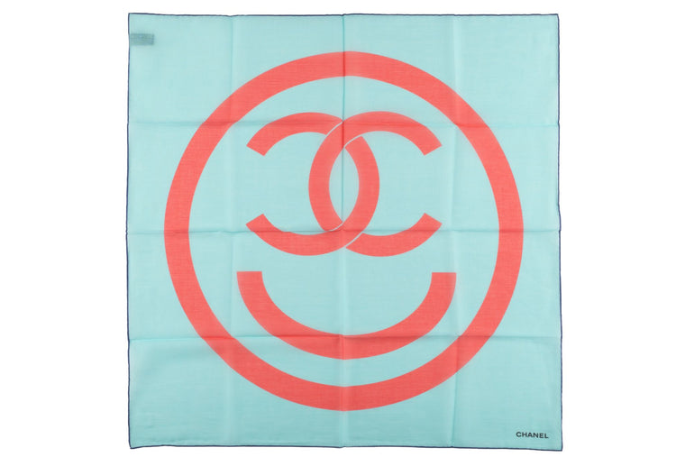 Chanel New Aqua CC Cotton Scarf