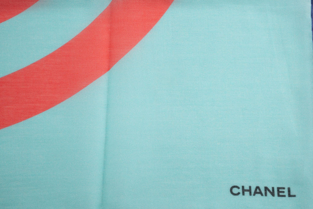Chanel New Aqua CC Cotton Scarf