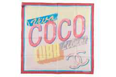 Coco Chanel スカーフ　ハンカチ　Cuba グラフィックハンカチ Chanel New Coco Cuba Cotton Scarf - Vintage Lux