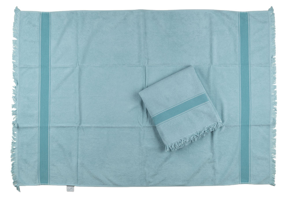 Hermès Set Of 2 Celeste Cotton Towels