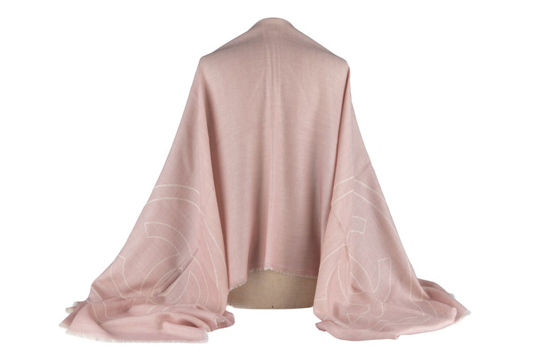 Chanel New Double Cashmere Pink Shawl