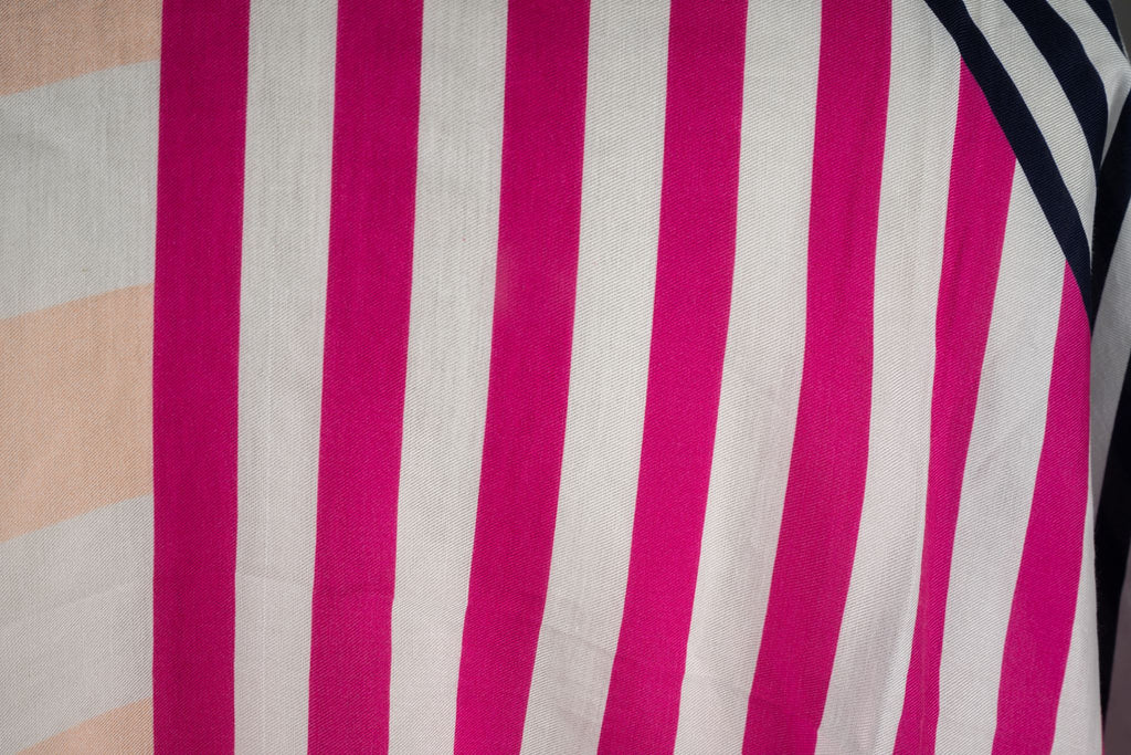 Chanel New Multi Stripe Silk Shawl