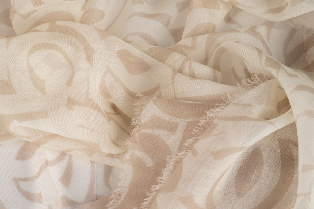 Chanel New White NB Logo CC Cashmere