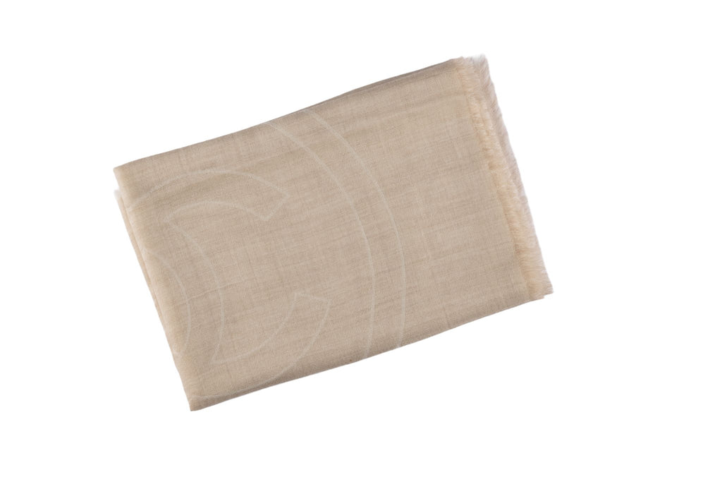 Chanel New Beige Cashmere Shawl