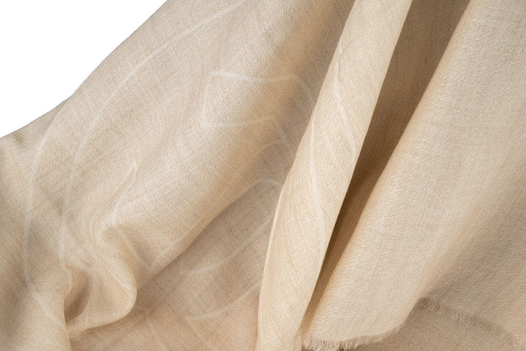 Chanel New Beige Cashmere Shawl