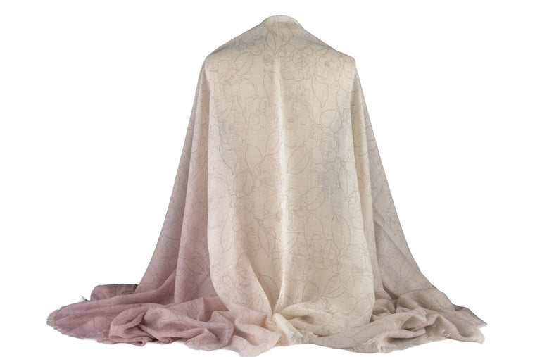 Chanel New Camellia Cashmere Shawl