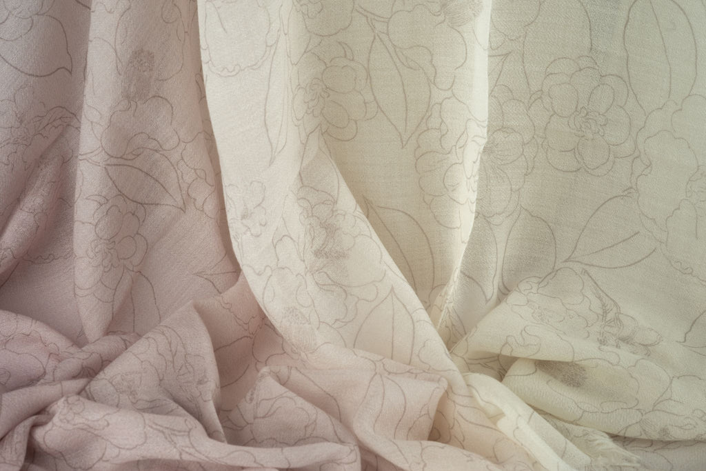 Chanel New Camellia Cashmere Shawl