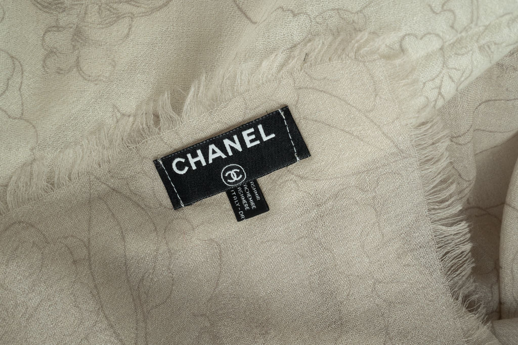 Chanel New Camellia Cashmere Shawl