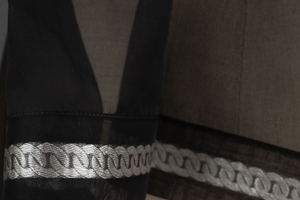 Chanel New Black CC Silk Chiffon Shawl