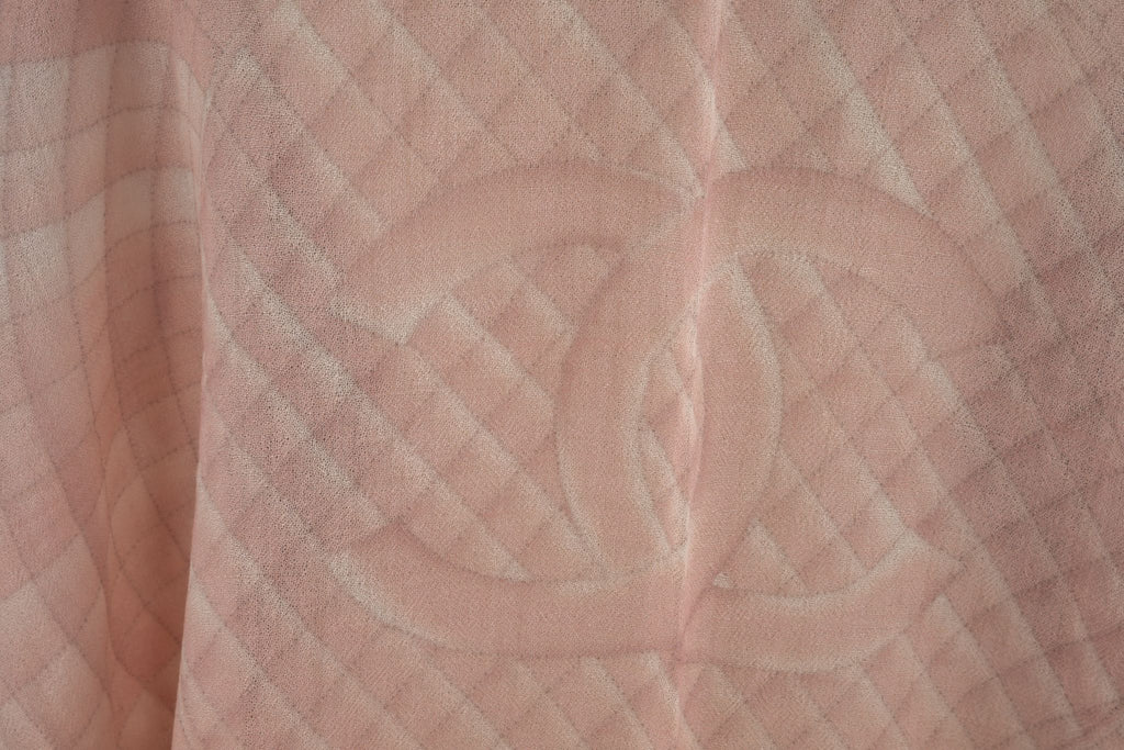 Chanel New Geometric Cashmere Shawl Pink