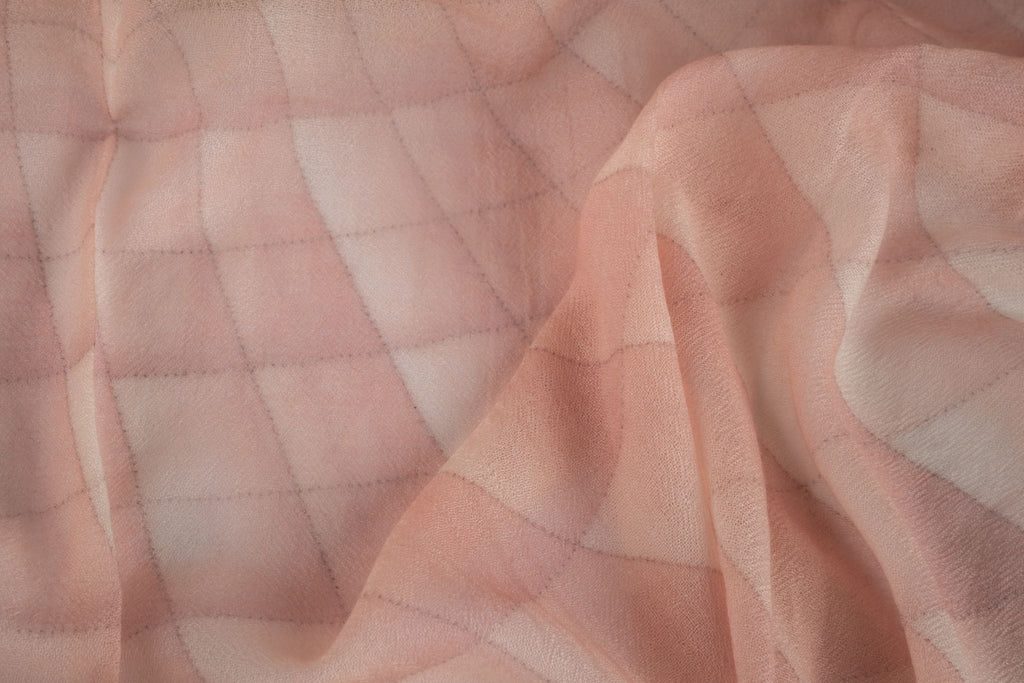 Chanel New Geometric Cashmere Shawl Pink