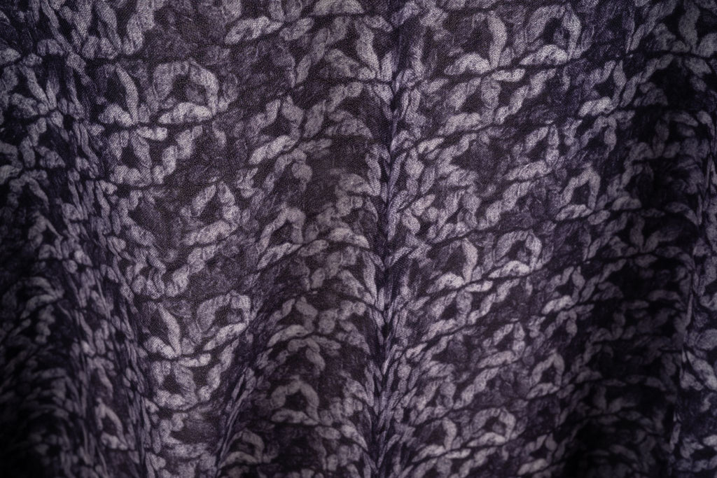 Chanel New Logo Purple Cashmere Shawl