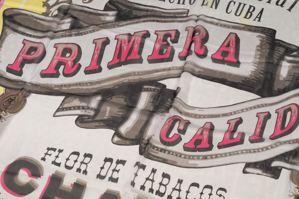 Chanel "Paris-Cuba" Silk Chiffon Shawl