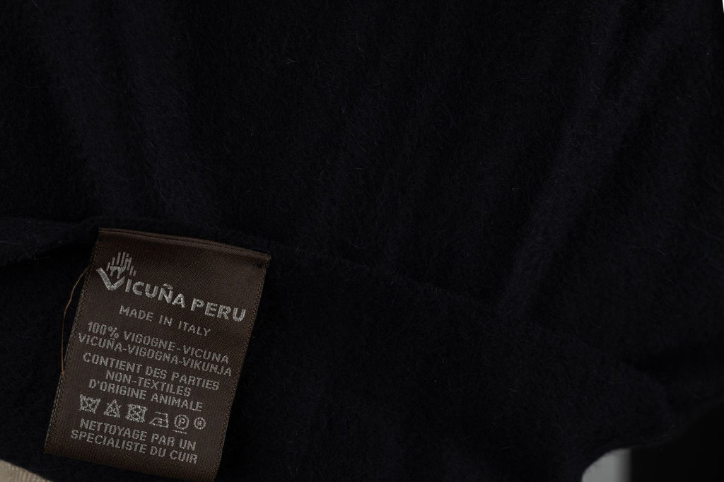 Hermès New Rare Black Vicuna Shawl