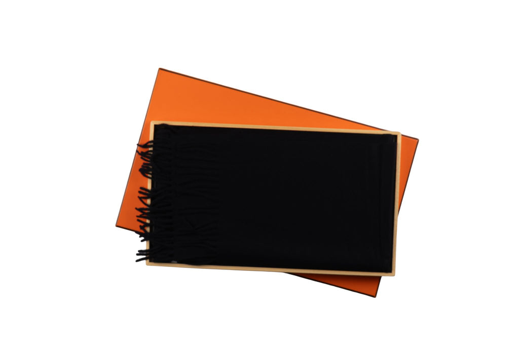 Hermès New Rare Black Vicuna Shawl