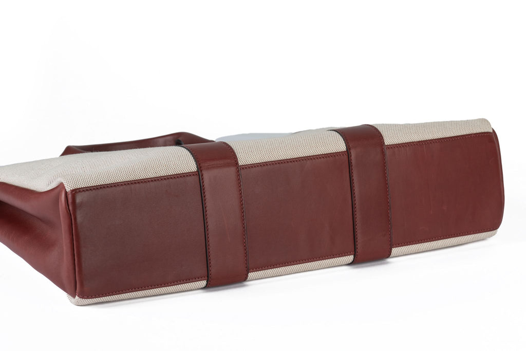 Hermès Deauville Red & Ivory Tote MM